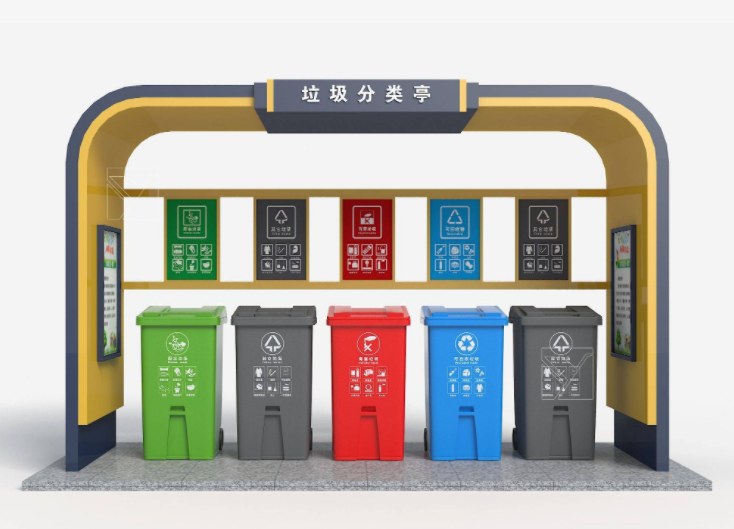 邯郸内蒙古垃圾分类回收亭 小区分类垃圾亭